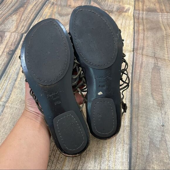 ELIZABETH AND JAMES E-Stint Gray Suede Gladiator Sandals - Picture 11 of 13